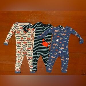 Set of 3, simple joys by Carter 3T footless zipper pajamas